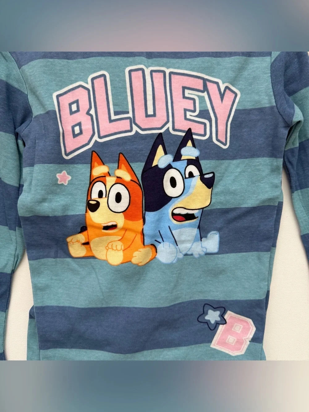 BLUEY Kids Striped Pajama Set Size 6